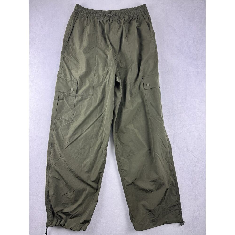 VS PINK Parachute Cargo Pants Olive Green Utility Nylon Baggy Women’s M